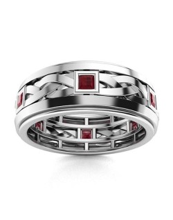 Anello Uomo Rubini Princess
