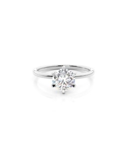 Anello solitario in oro bianco 18k con diamante SG52178