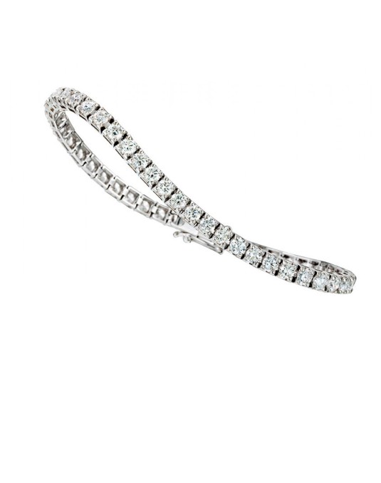 BRACCIALE TENNIS IN ORO BIANCO 18 K CON DIAMANTI NATURALI E VVS