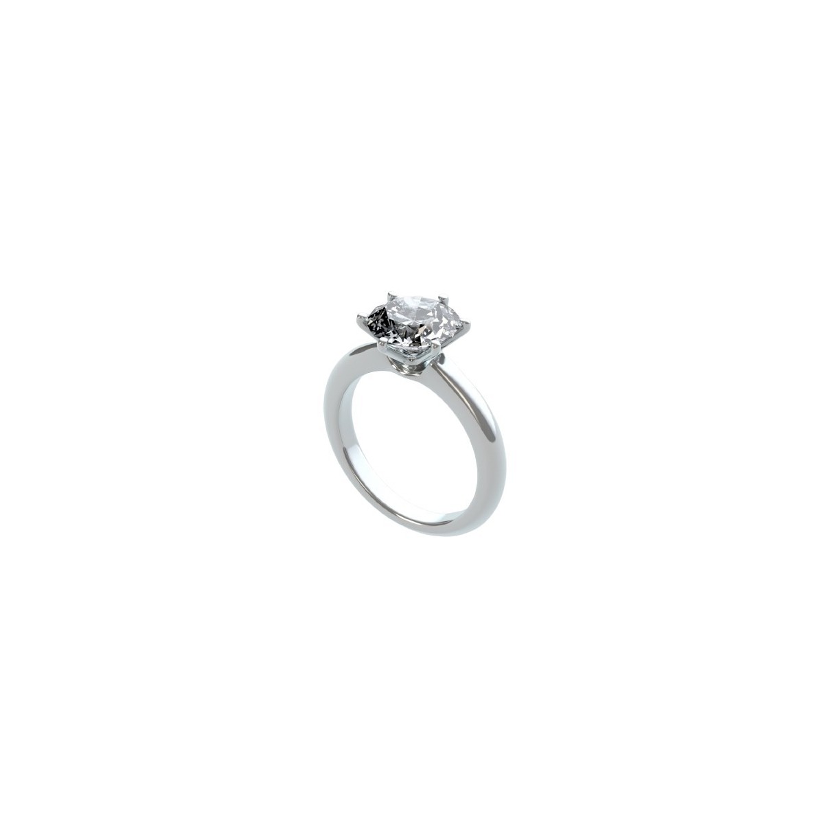 Anello Solitario Classico Oro Bianco 18k SG33036