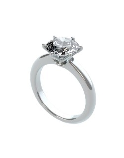 Anello Solitario Classico Oro Bianco 18k SG33036