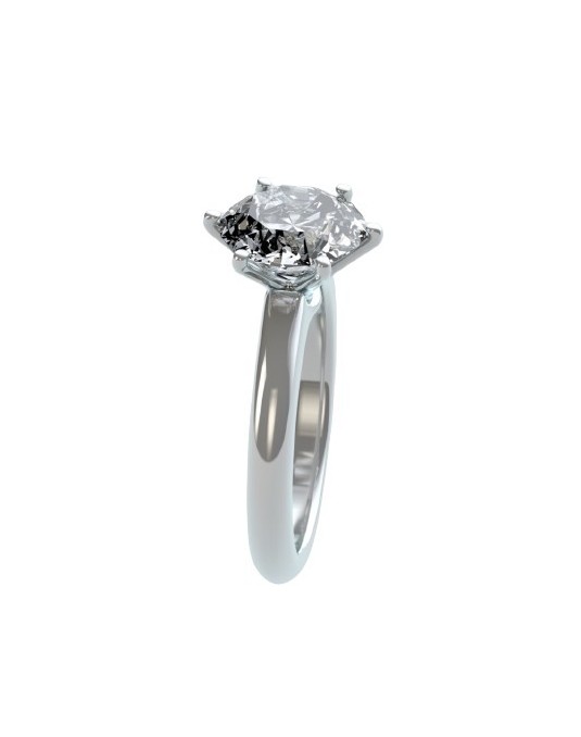 Anello Solitario Classico Oro Bianco 18k SG33036