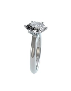 Anello Solitario Classico Oro Bianco 18k SG33036