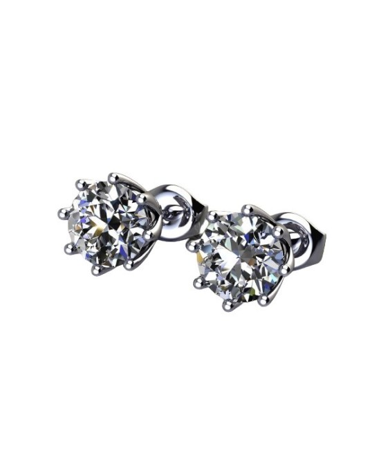 Orecchini Punto Luce Oro Bianco 0.70 Carati SG06866