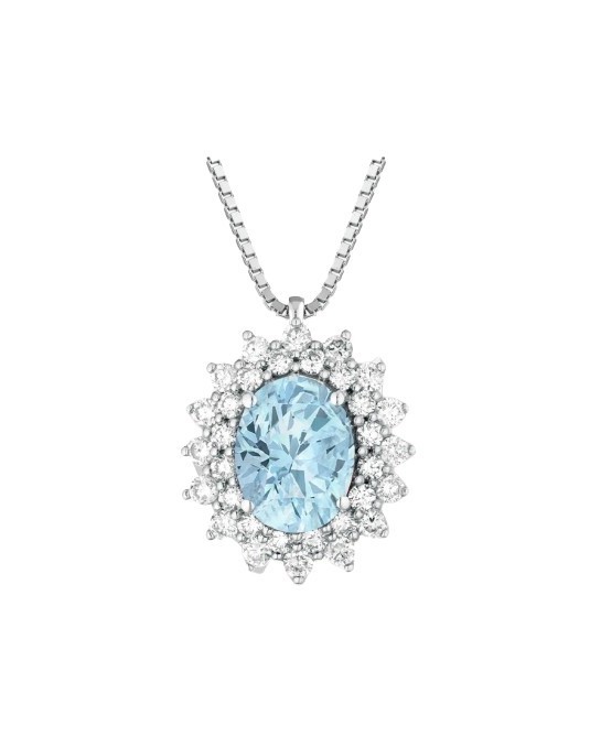 Ciondolo Acquamarina e Diamanti SG55768