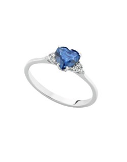 Anello Solitario Zaffiro Taglio Cuore SG54451