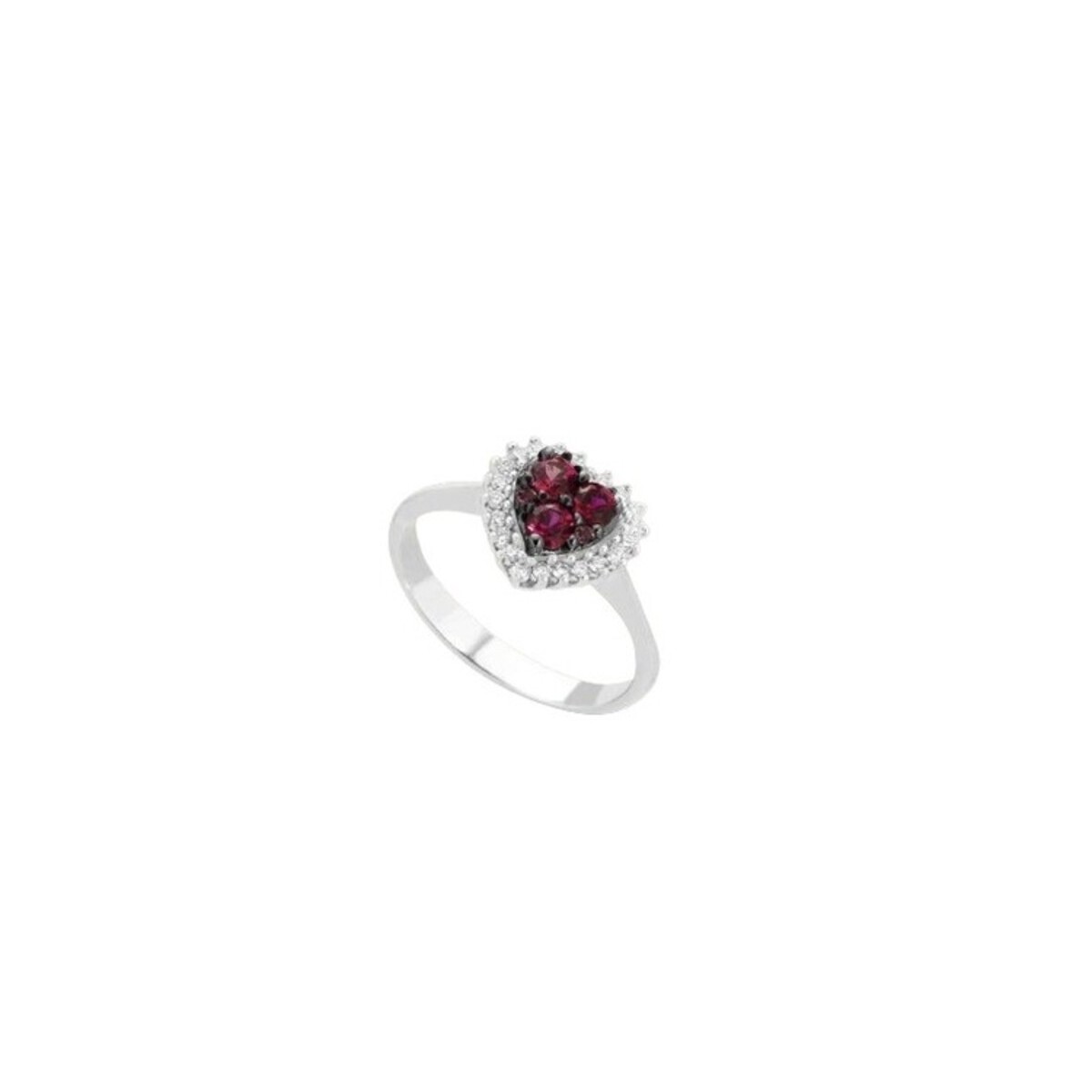 Anello Cuore di Rubini e Diamanti SG22880