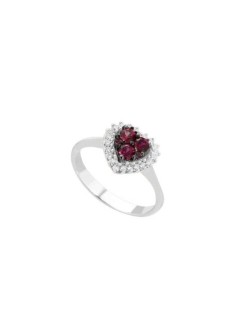 Anello Cuore di Rubini e Diamanti SG22880
