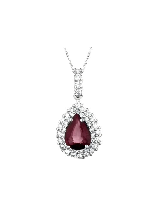 Ciondolo Rubino e Diamanti SG43580