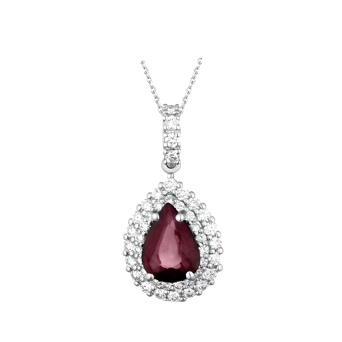 Ciondolo Rubino e Diamanti SG43580