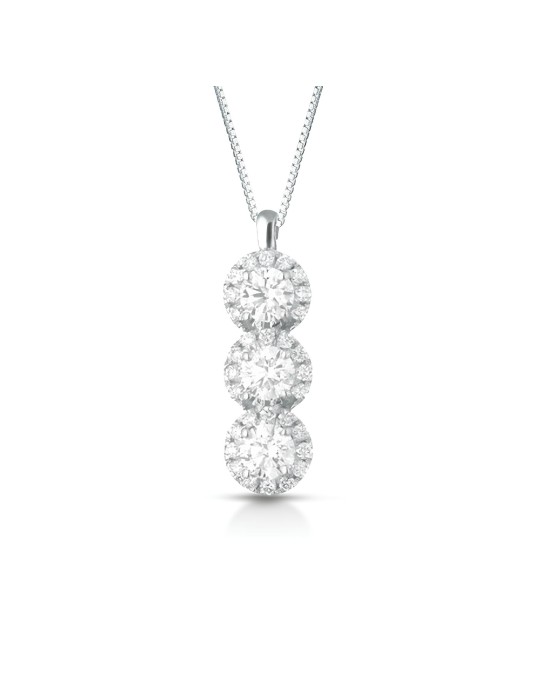 Collana Trilogy in Oro Bianco 18k SG79747