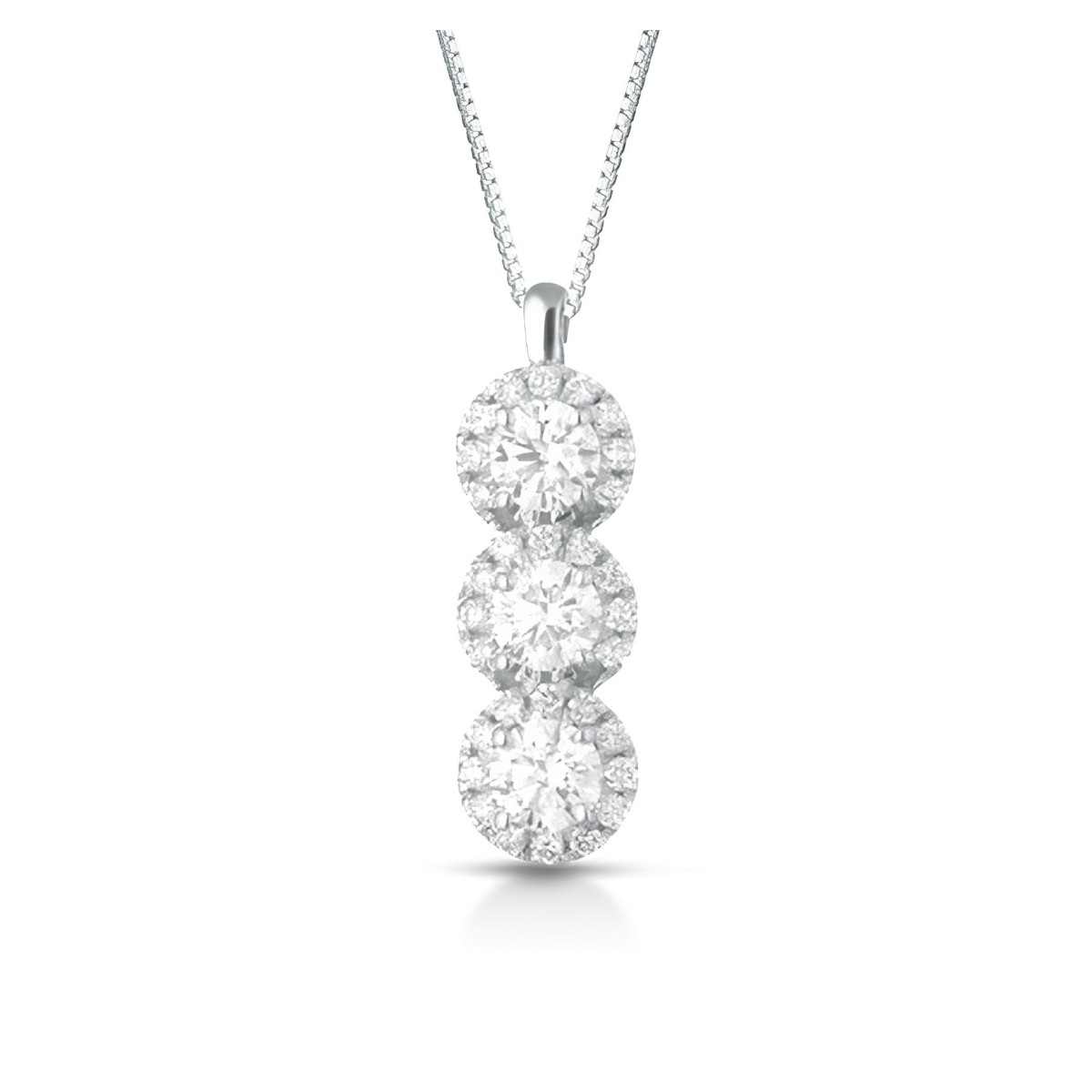 Collana Trilogy in Oro Bianco 18k SG79747