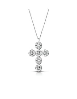 Croce in Oro Bianco 18k con Pavé di Diamanti SG66989