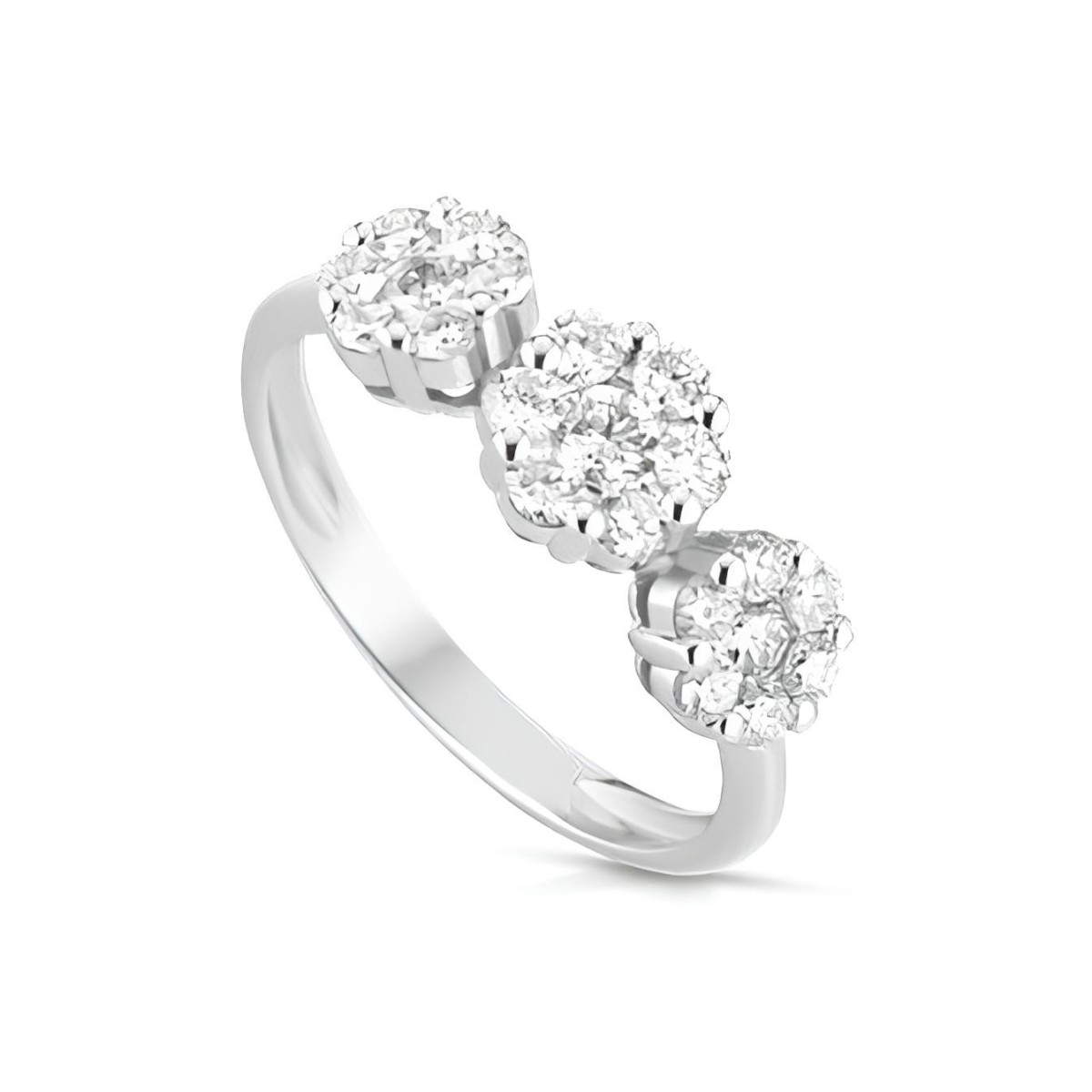 Anello Bouquet Trilogy in Oro Bianco 18k SG16663