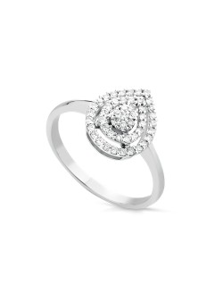 Anello Lacrima di Luce in Oro Bianco 18k SG56784