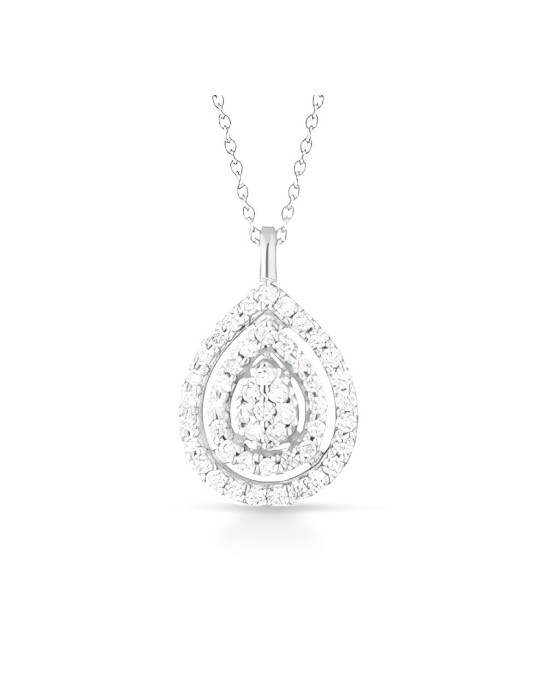 Ciondolo Goccia di Splendore in Oro Bianco 18k SG49511