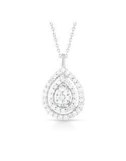 Ciondolo Goccia di Splendore in Oro Bianco 18k SG49511