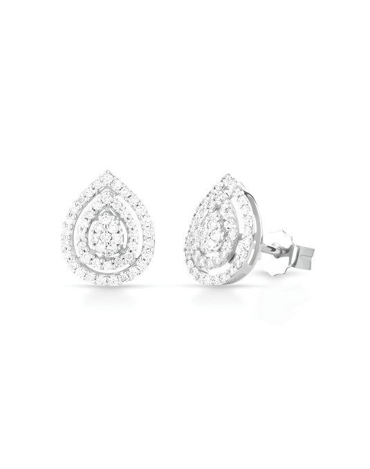 Orecchini a Goccia in Oro Bianco 18k SG82632
