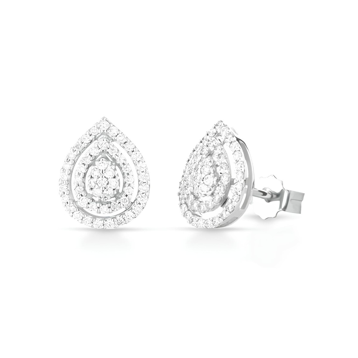 Orecchini a Goccia in Oro Bianco 18k SG82632