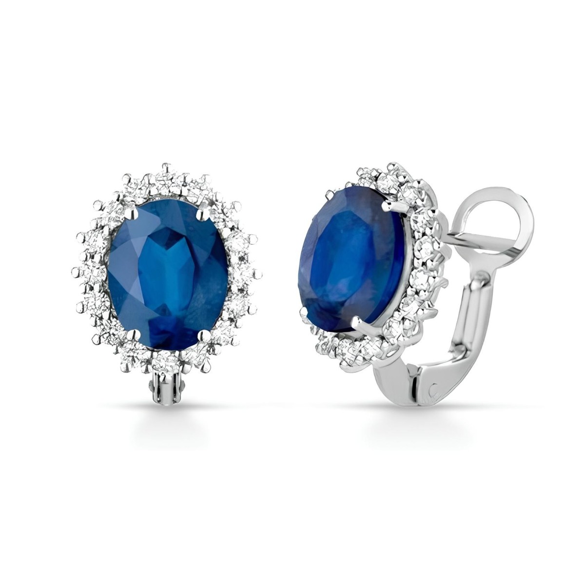 Orecchini Blu Celestiale con Zaffiri e Diamanti SG87637
