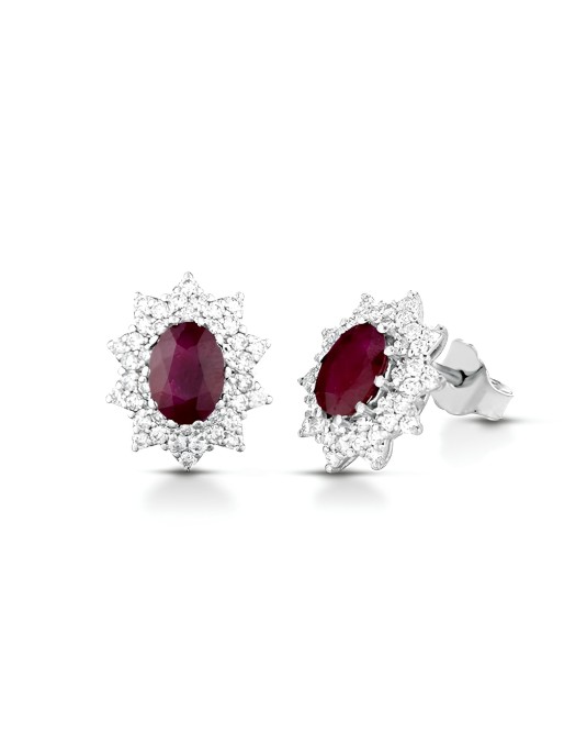 Orecchini Aurora Scarlatta Rubino e Diamanti SG65353