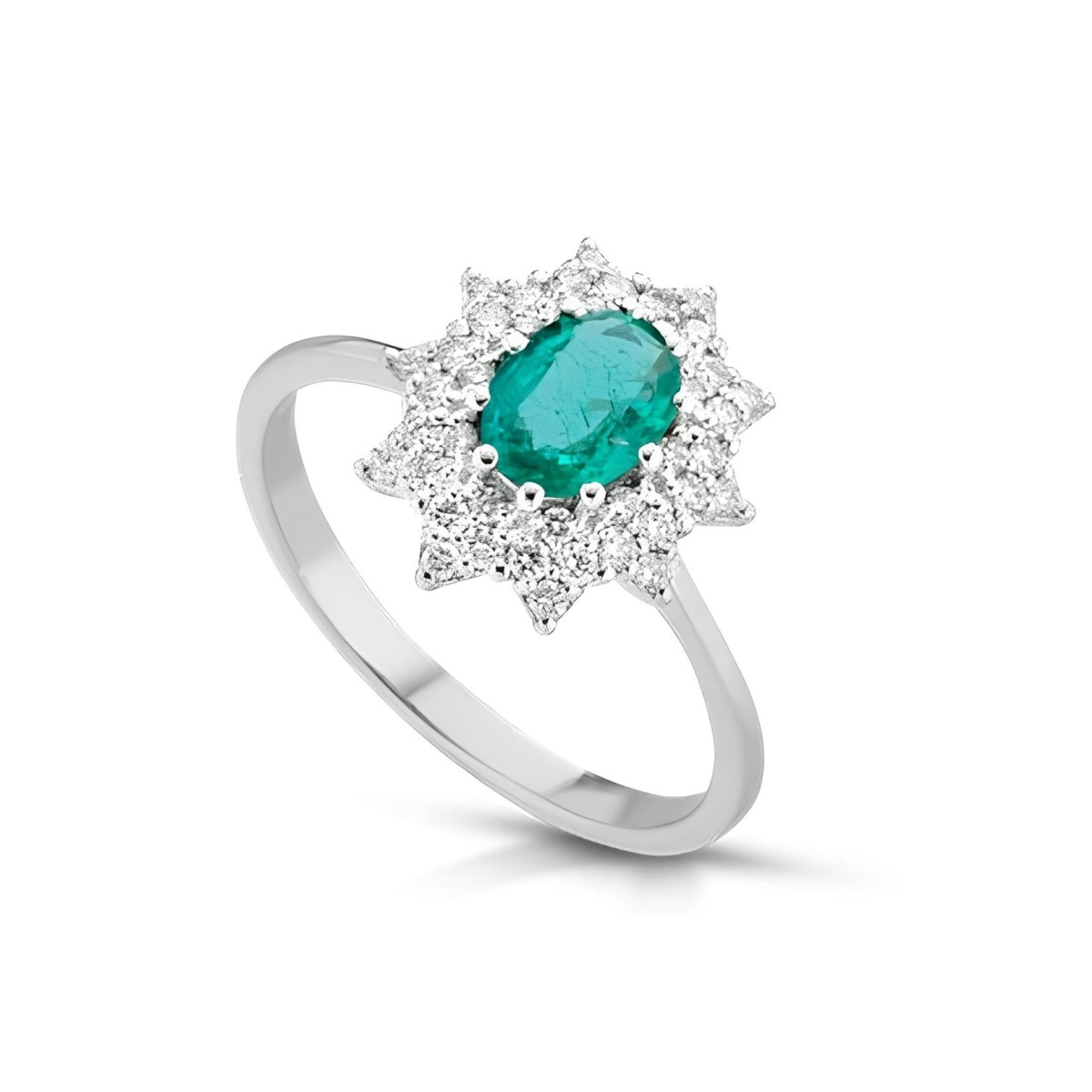 Anello Verde Eterno con Smeraldo e Diamanti SG00220