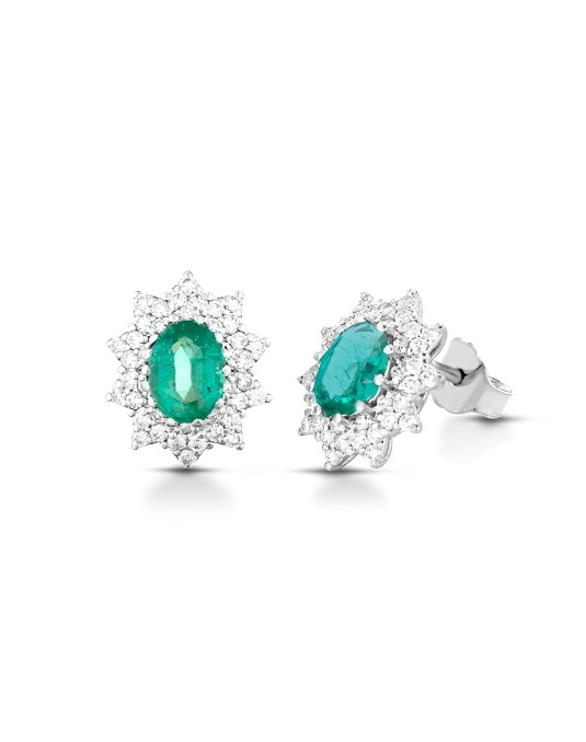 Orecchini Verde Eterno con Smeraldi e Diamanti SG74361