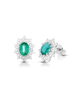 Orecchini Verde Eterno con Smeraldi e Diamanti SG74361