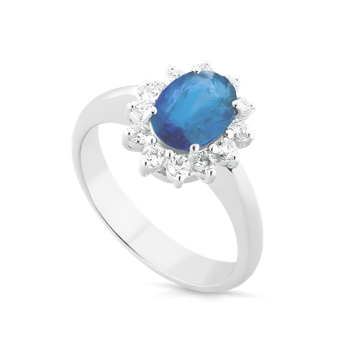 Anello Luce di Zaffiro e Diamanti SG03368