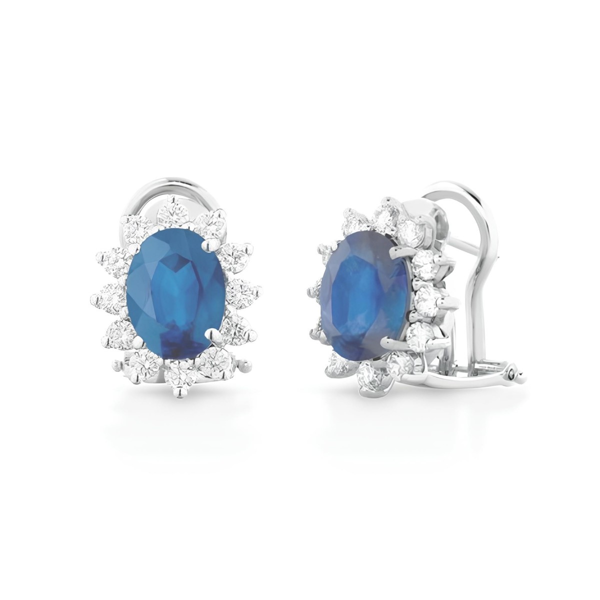 Orecchini Aurora Blu con Zaffiri e Diamanti SG12460