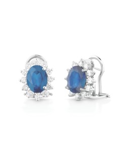 Orecchini Aurora Blu con Zaffiri e Diamanti SG12460
