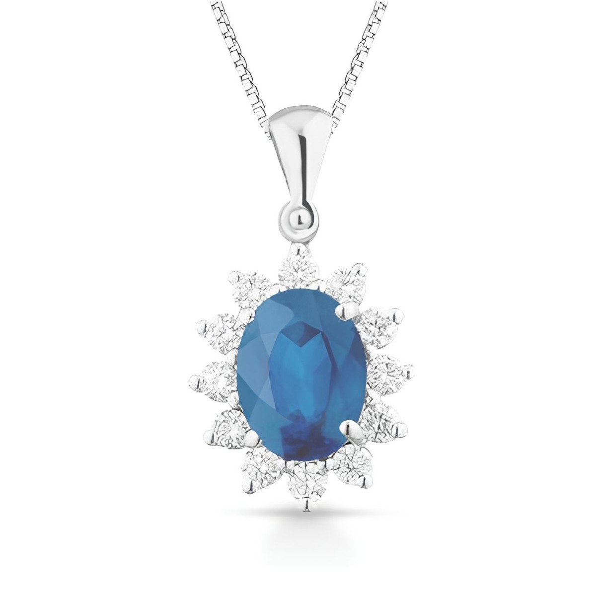 Ciondolo Luce di Zaffiro e Diamanti SG76569