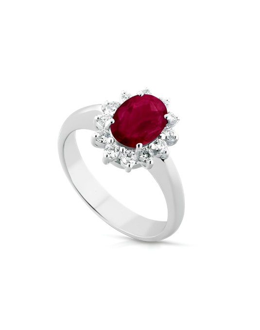 Anello Luce di Passione con Rubino e Diamanti SG22785