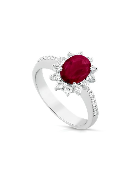 Anello Eterno Rubino e Diamanti SG51004