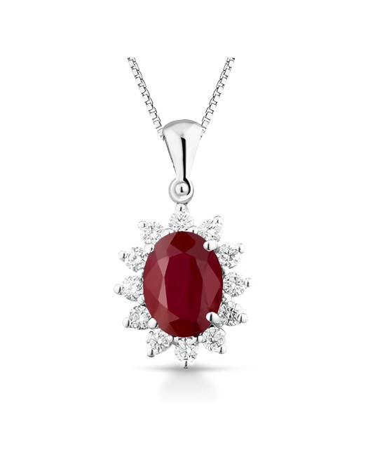 Ciondolo Eterno Rubino e Diamanti SG36457