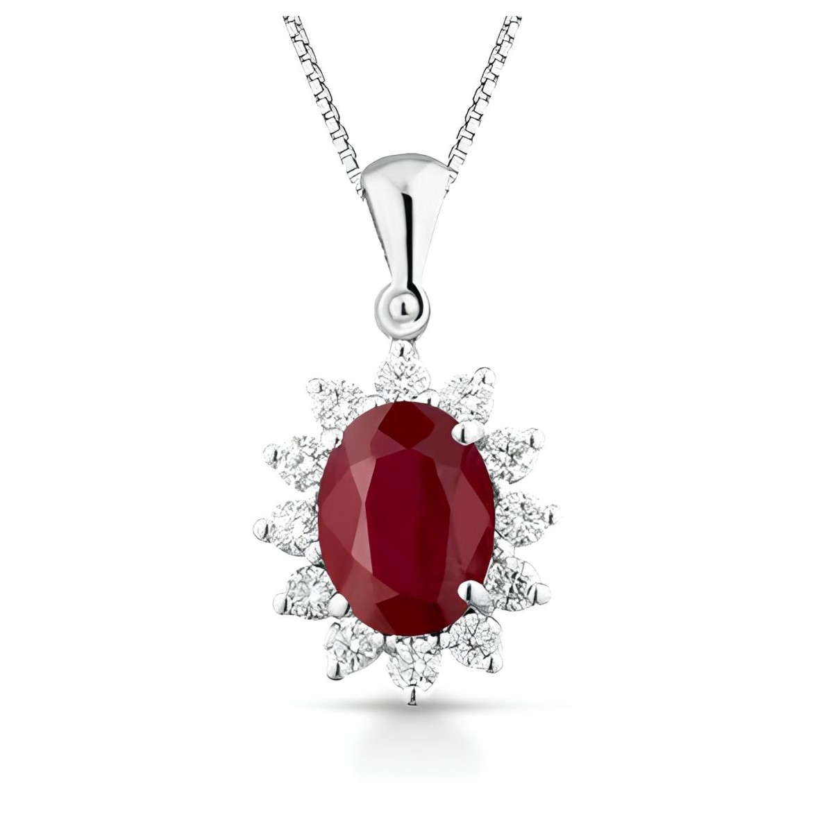 Ciondolo Eterno Rubino e Diamanti SG36457
