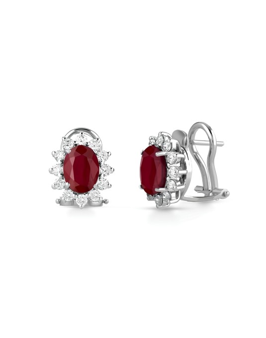 Orecchini Eterno Rubino e Diamanti SG59130