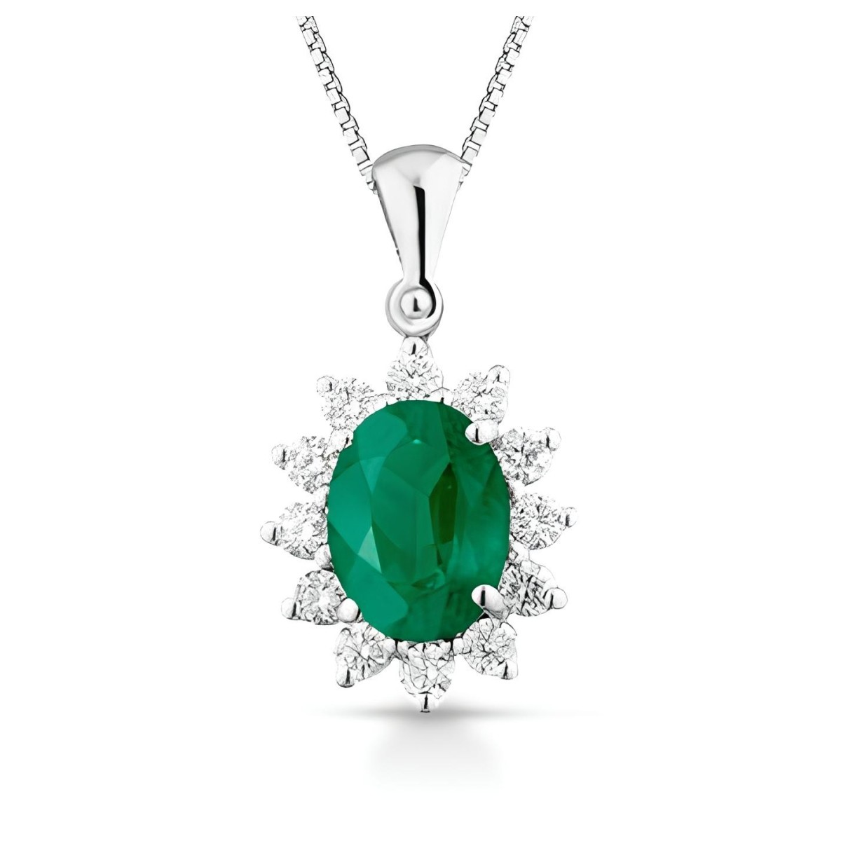 Ciondolo Verde Incanto con Smeraldo e Diamanti SG48821