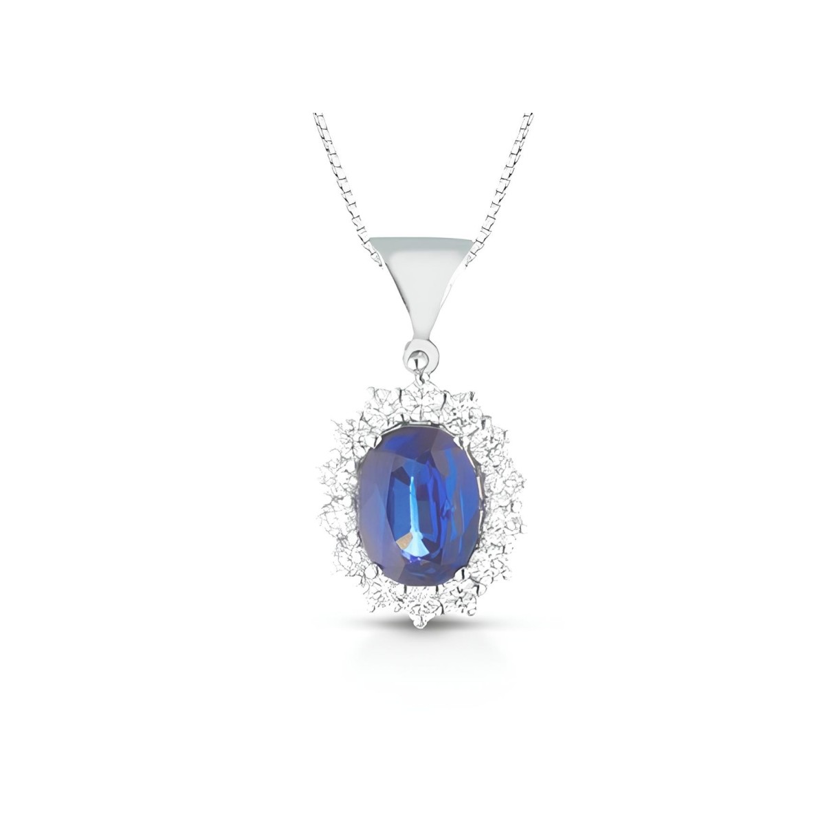 Ciondolo Incanto Blu con Zaffiro e Diamanti SG36718