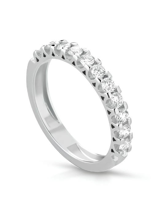 Fede Eternity Brillante con Diamanti in Oro Bianco 18k SG99626