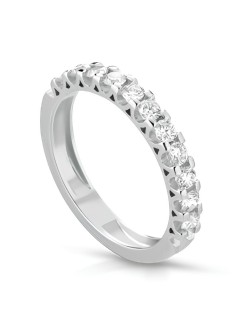 Fede Eternity Brillante con Diamanti in Oro Bianco 18k SG99626