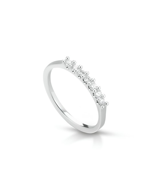 Anello Lumina Eternity con Diamanti in Oro Bianco 18k SG16282