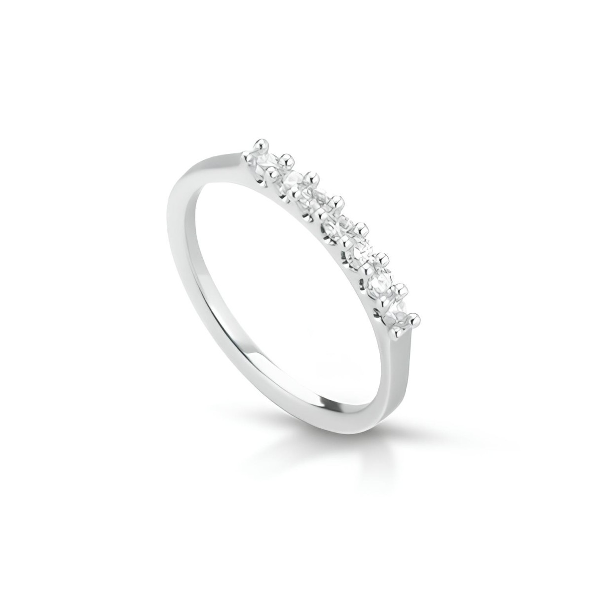 Anello Lumina Eternity con Diamanti in Oro Bianco 18k SG16282