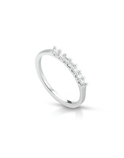 Anello Lumina Eternity con Diamanti in Oro Bianco 18k SG16282