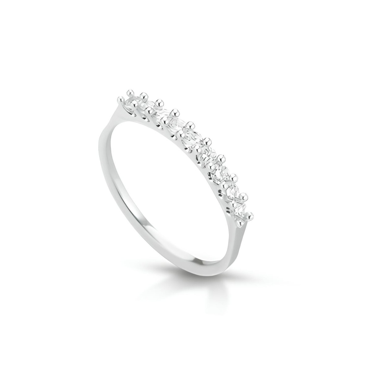 Anello Filo di Luce con Diamanti in Oro Bianco 18k SG68762