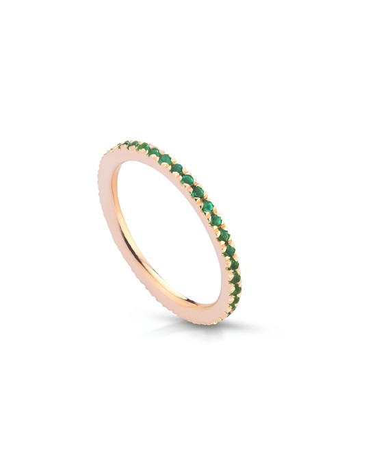 Veretta Splendore di Smeraldo in Oro Rosa 18k SG25498