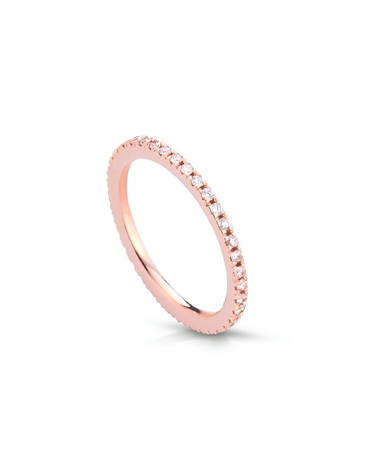 Veretta Sottile Brillante in Oro Rosa 18k SG08960