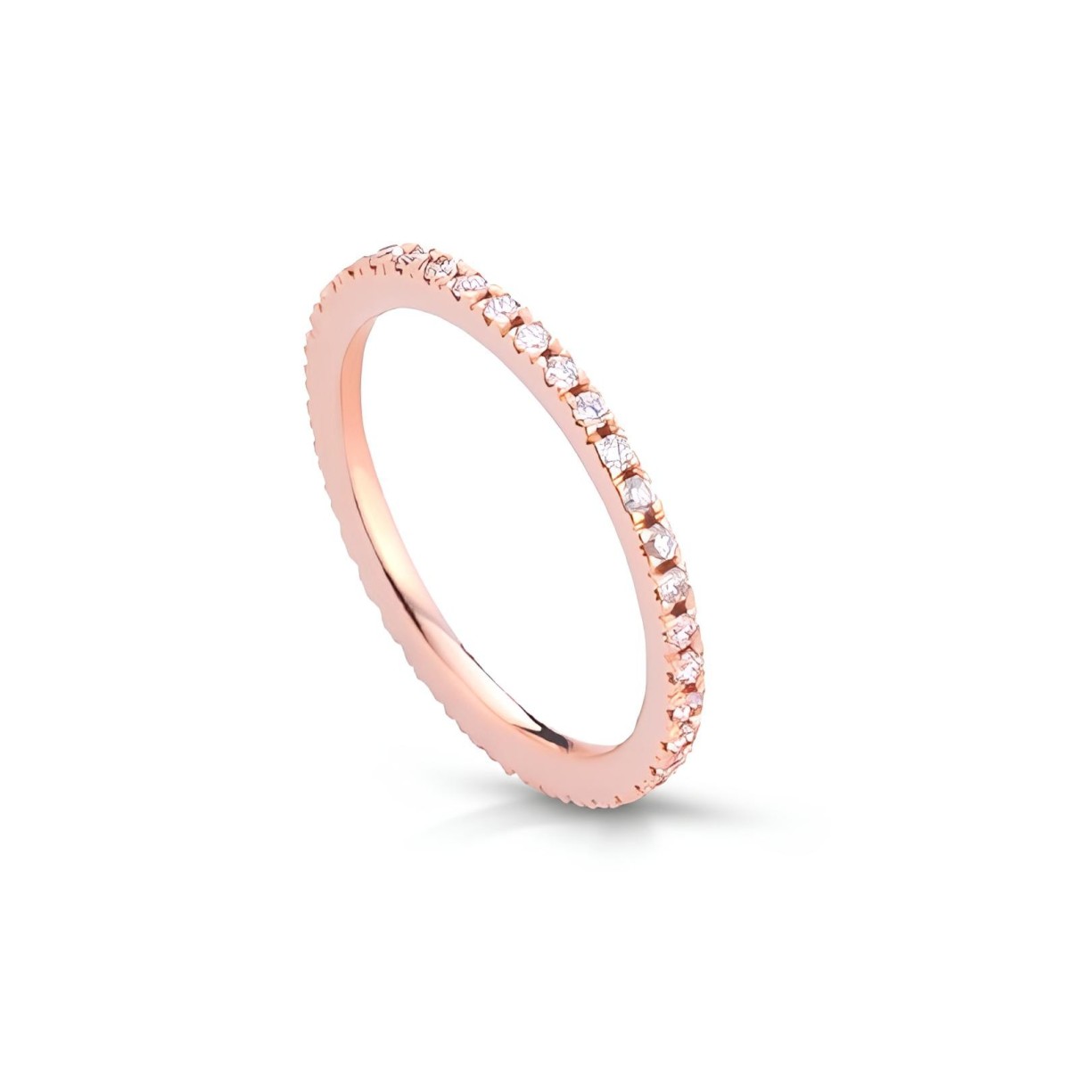 Veretta Sottile Brillante in Oro Rosa 18k SG08960