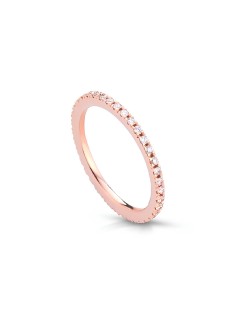 Veretta Sottile Brillante in Oro Rosa 18k SG08960