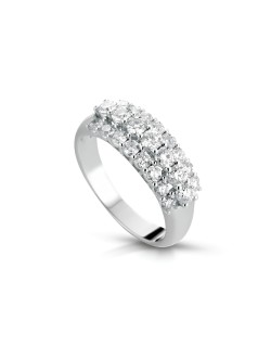 Anello Luce Preziosa con Diamanti in Oro Bianco 18k SG56176